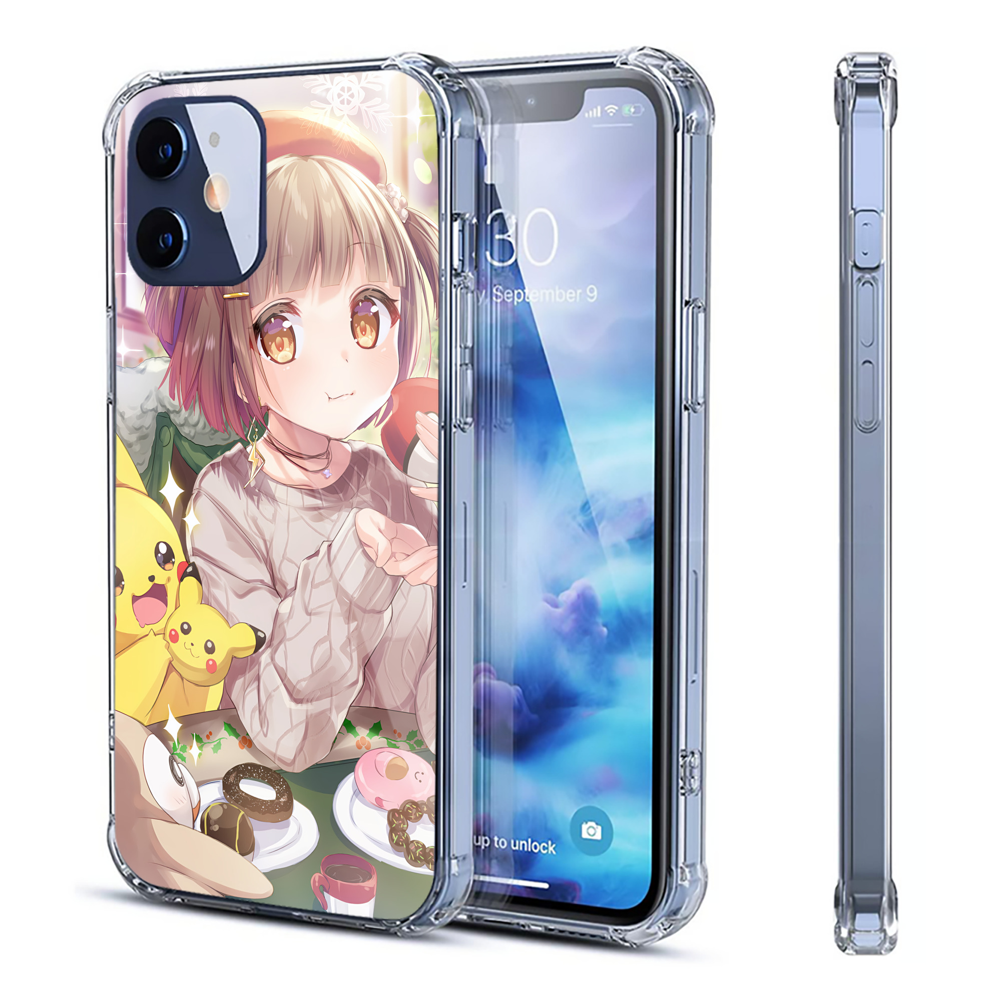 （画像用） ポケットモンスター Pokémon 【iPhone 12シリーズ対応】透明スマホケース（クリアソフトケース）